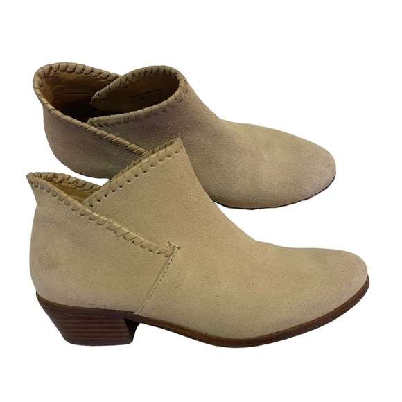 Jack Rogers suede sand color booties womens size 6.5 - Picture 4 of 8